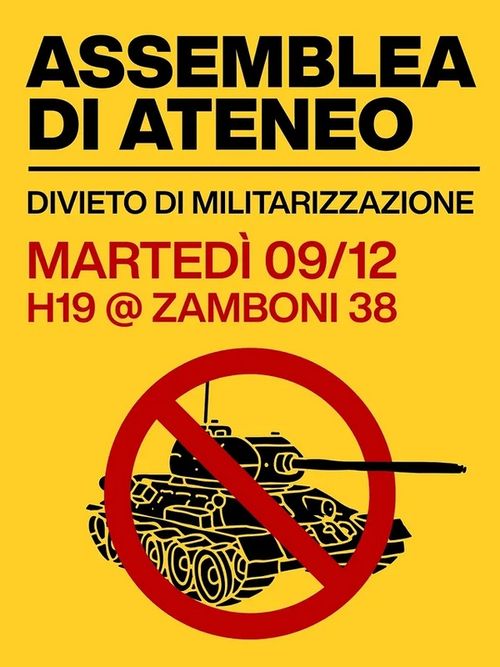 CONTRO LA MILITARIZZAZIONE DELL'UNIVERSITÀ 