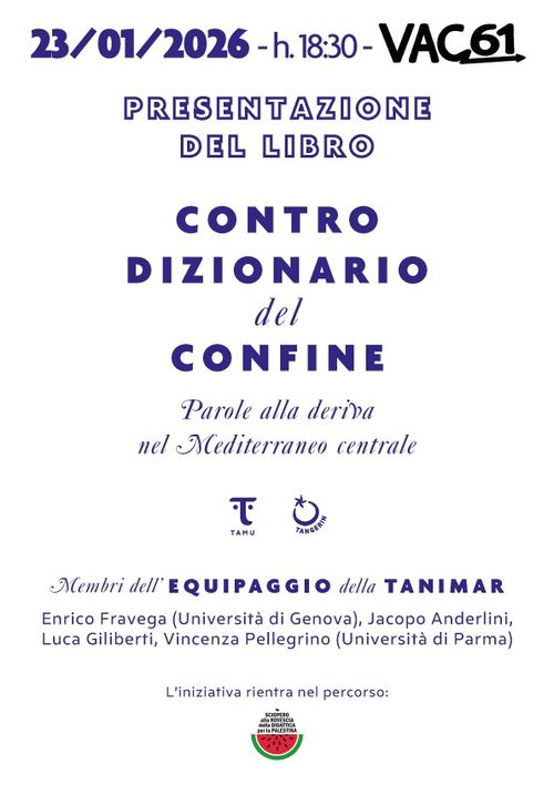 Presentazione del libro, Controdizionario del confine