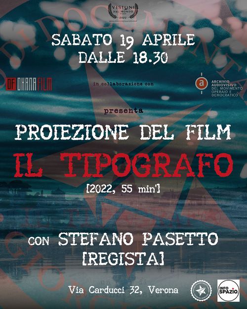 Proiezione "Il Tipografo" [55', 2022, Ita] con il regista Stefano Pasetto